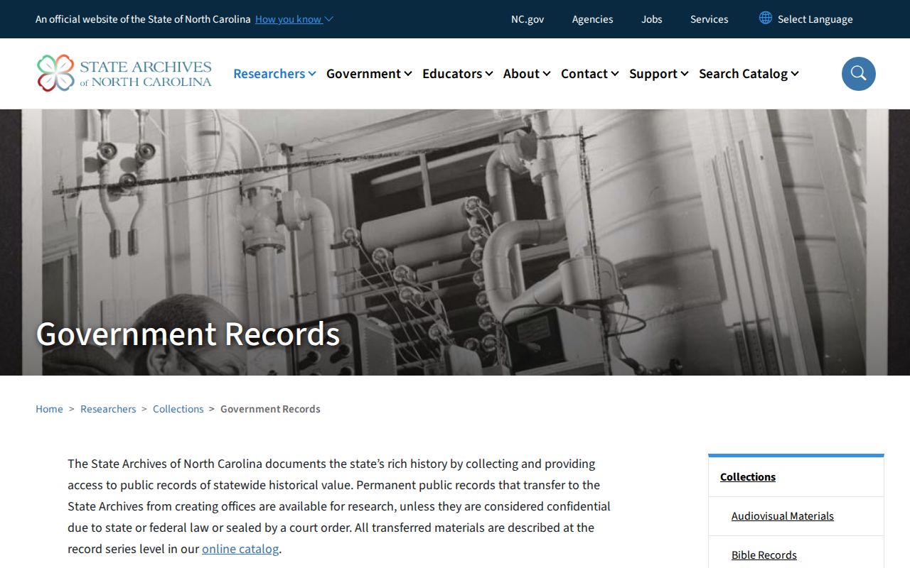 Wilson residents directory North Carolina Archives county government records holdings page