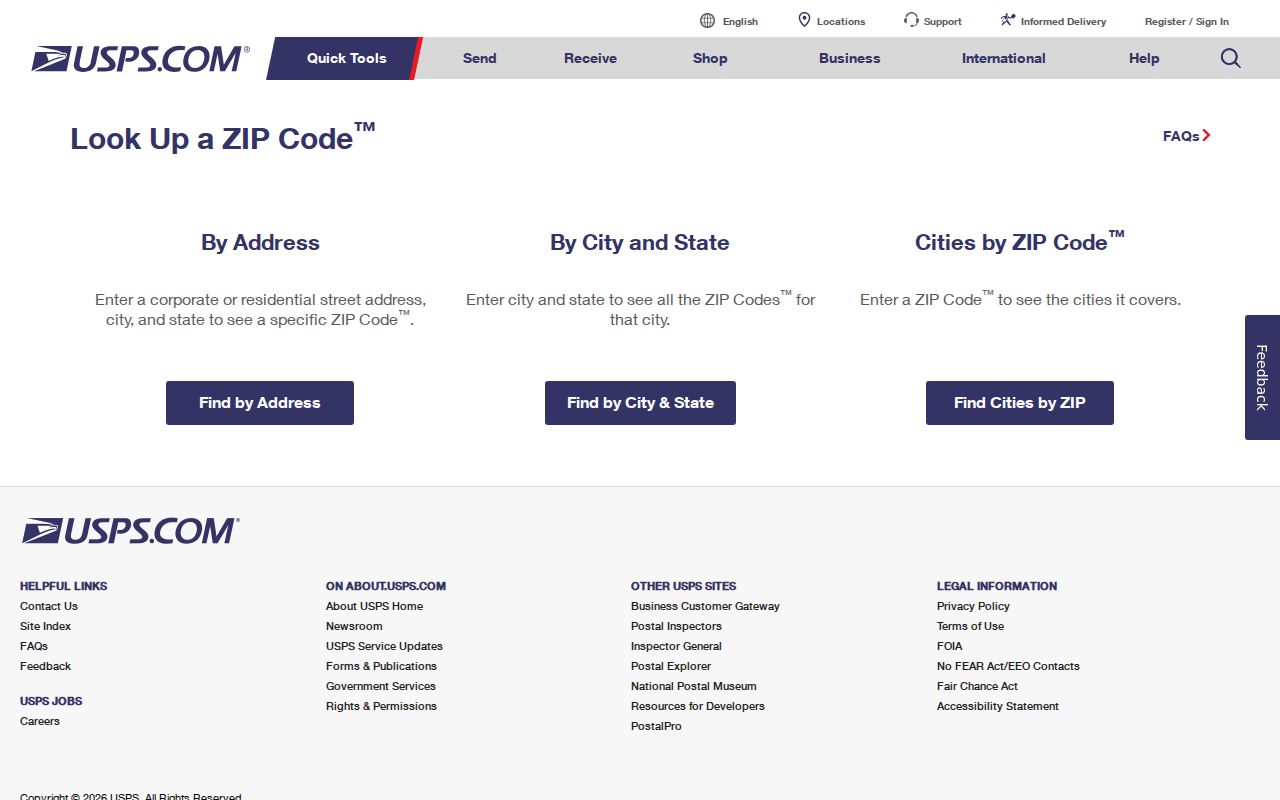 Wilson ZIP Code Directory USPS address to ZIP lookup